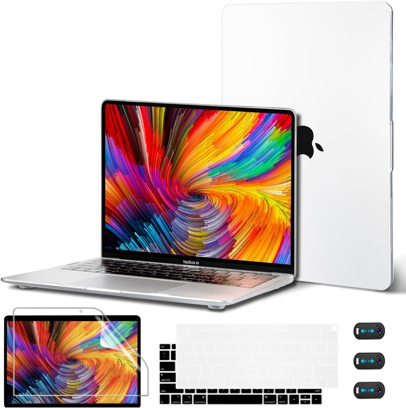 CISSOOK Compatible for MacBook Air 13 inch Case M1 2021 2020 2019 2018, [Ultra Thin Match Color] Sturdy and Flexible Protective Hard Shell Cover for Air 13 M1 A2337 A2179 A1932 Model- Matte Clear - Image 1